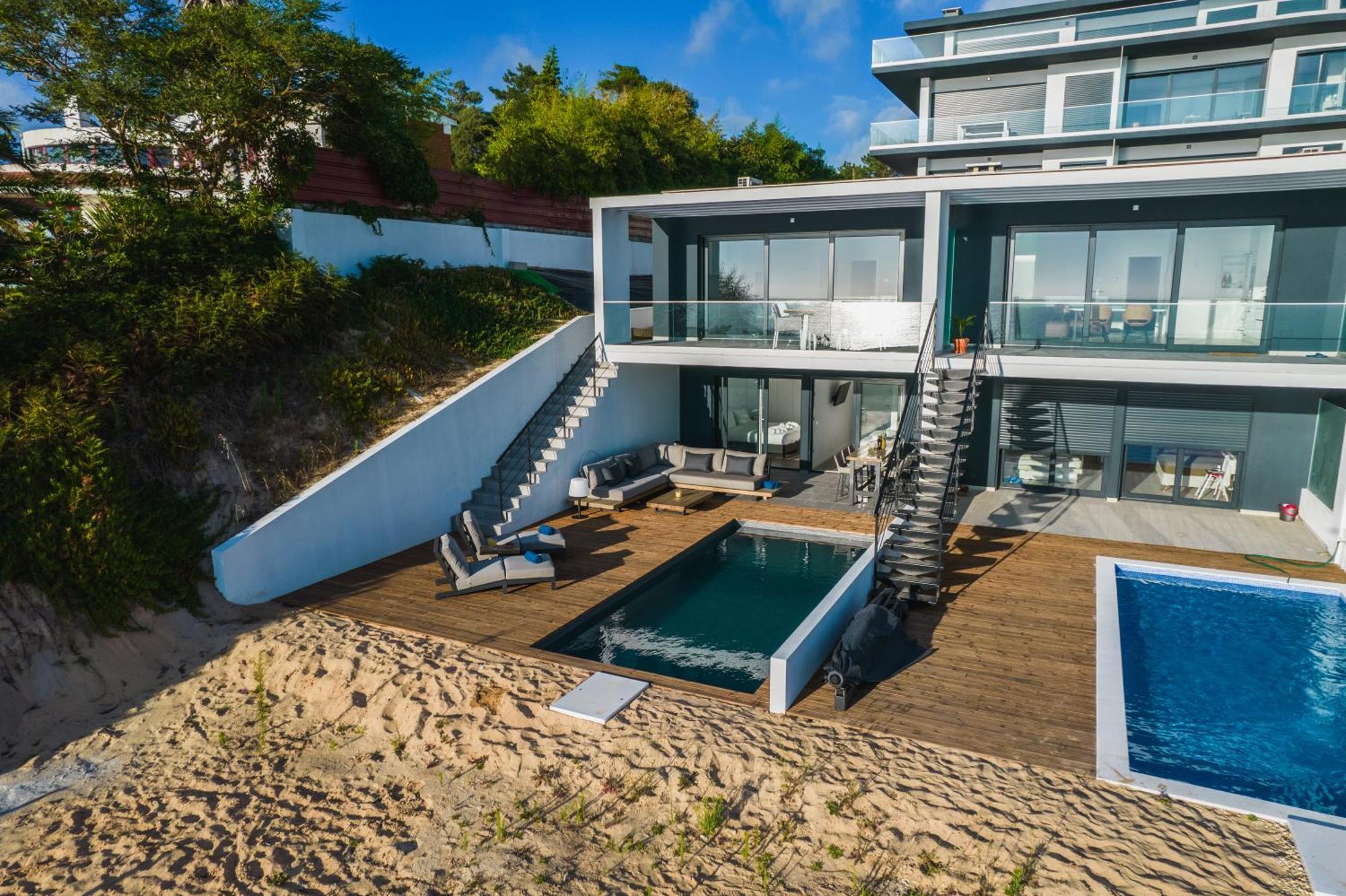 Ocean Views - New Private Condominium With Pool & Sea Views Назаре Стая снимка